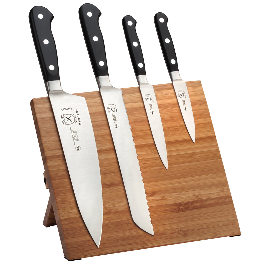 Mercer M21970BM Renaissance 5Piece Bamboo Knife Board and