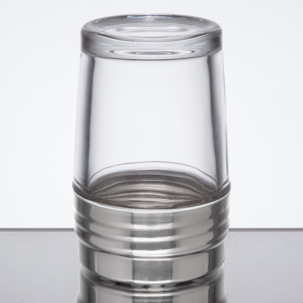 American Metalcraft GLACT2 2 oz. Clear Glass Contemporary Cheese Shaker