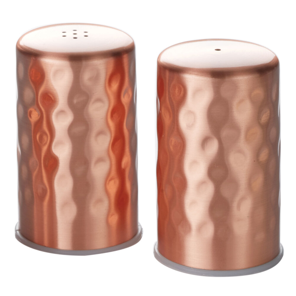 American Metalcraft Chsp2 2 Oz Copper Salt And Pepper Shaker Set With Hammered Finish