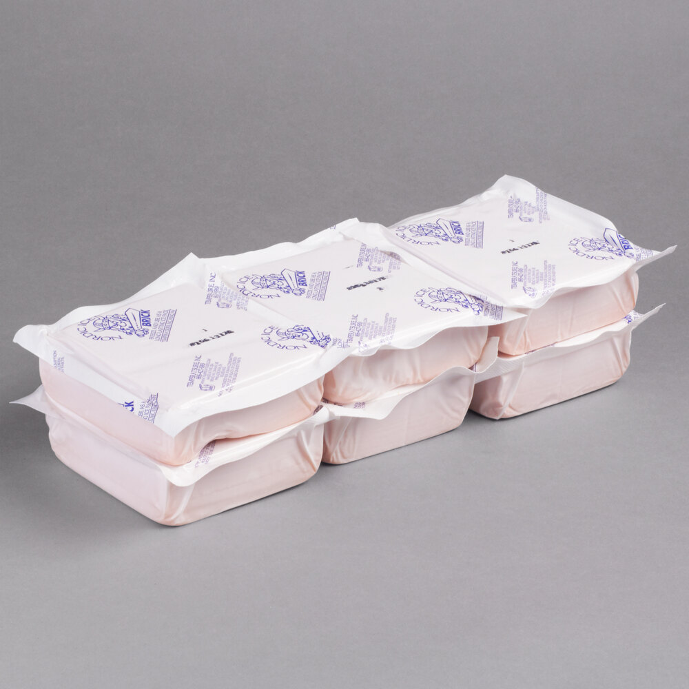 Nordic NB15 15 oz. 4 1/2" x 4" x 1 1/2" Foam Brick Cold Pack 6/Pack