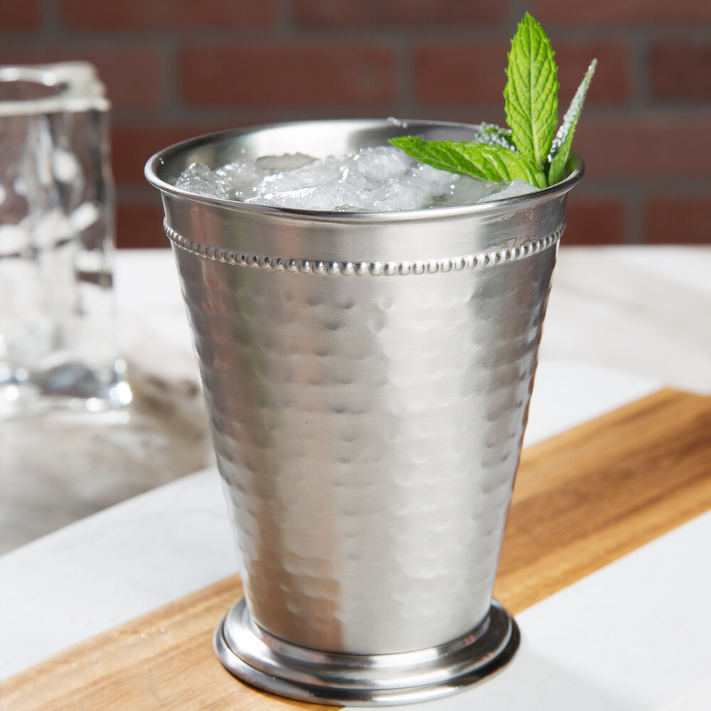 Core 16 oz. Stainless Steel Mint Julep Cup with Hammered Finish and Stainless Steel Mint Julep Cups