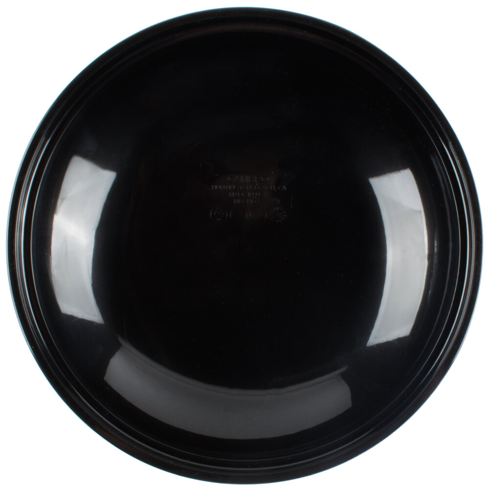 Cambro MDSHD9110 Harbor Collection Black 10 1/4" Insulated Plastic Dome Plate Cover 12/Case
