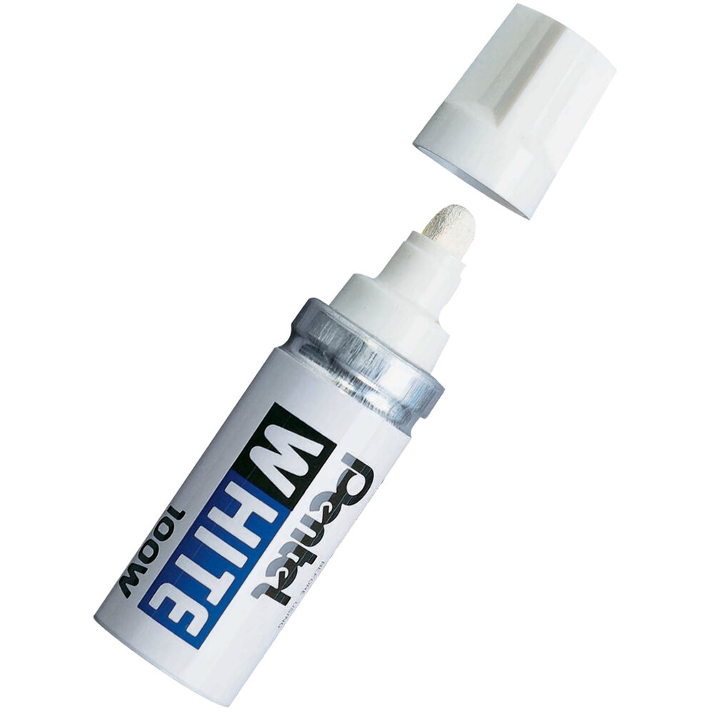 Pentel 100W White Broad Tip Permanent Marker