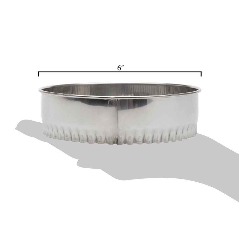 Ateco 14416 6" Stainless Steel Fluted Round Cutter