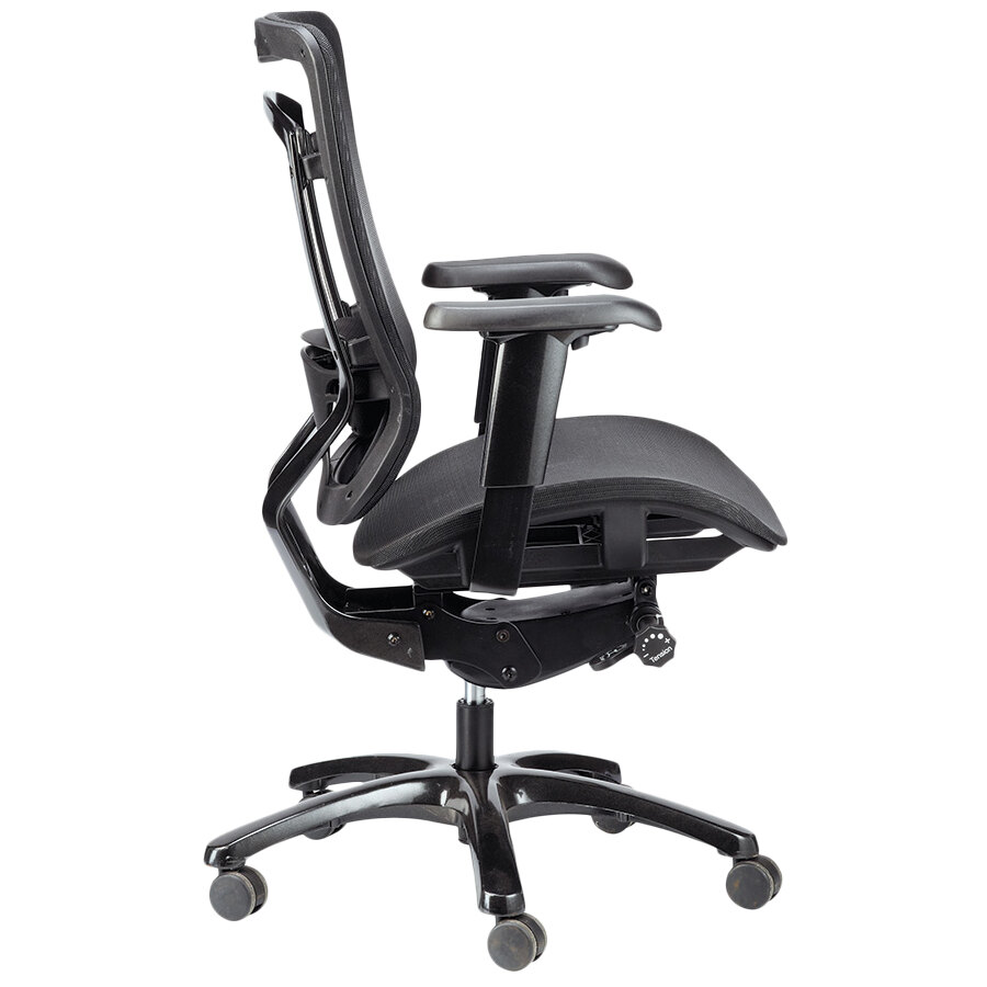 Eurotech Seating MMSY55 Monterey Black Mesh Syncro Tilt Office Chair