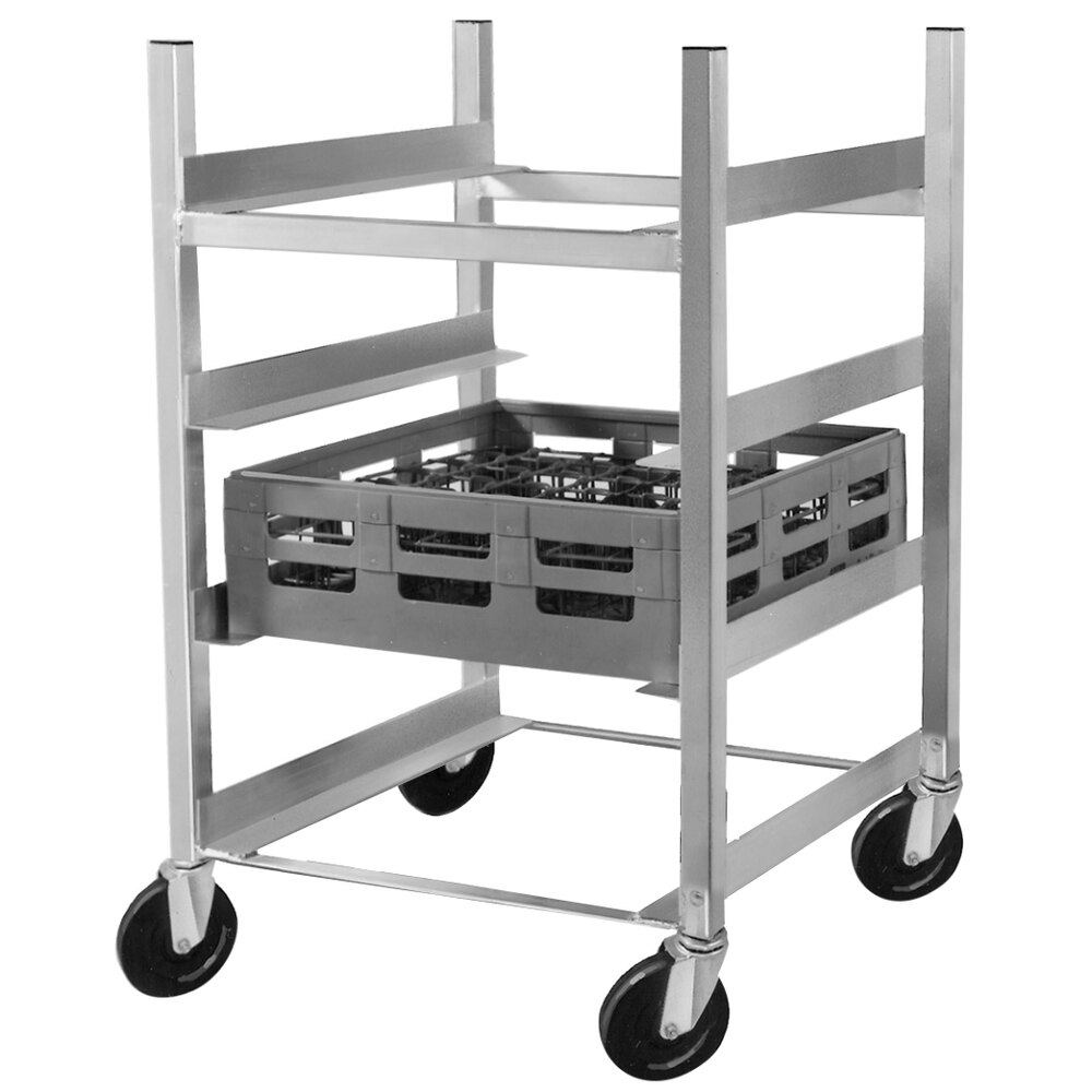 Channel GRR-83 4 Shelf Glass Rack Cart with 8