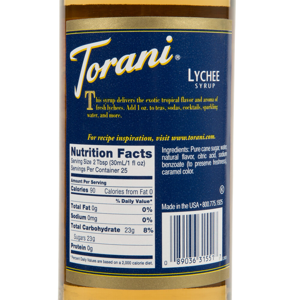 Torani 750 mL Lychee Flavoring Syrup