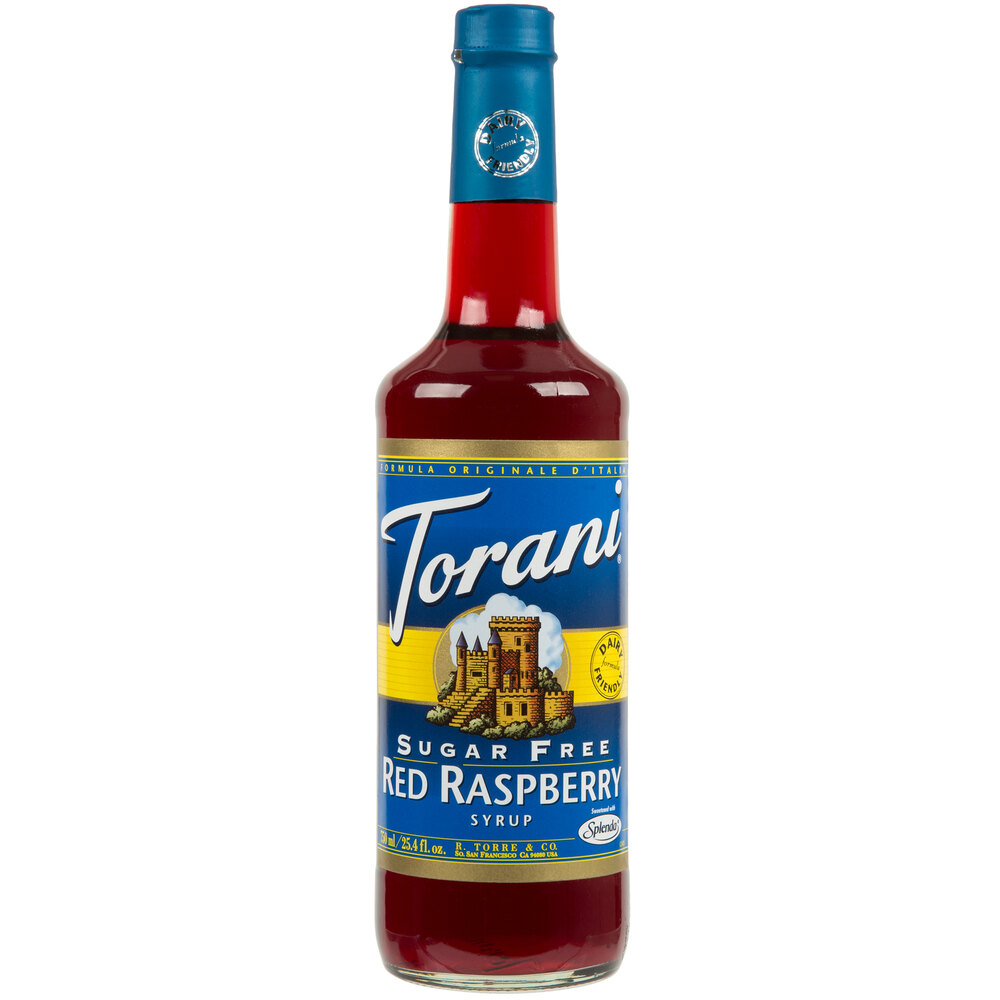 Torani 750 Ml Sugar Free Red Raspberry Flavoring Syrup 5189