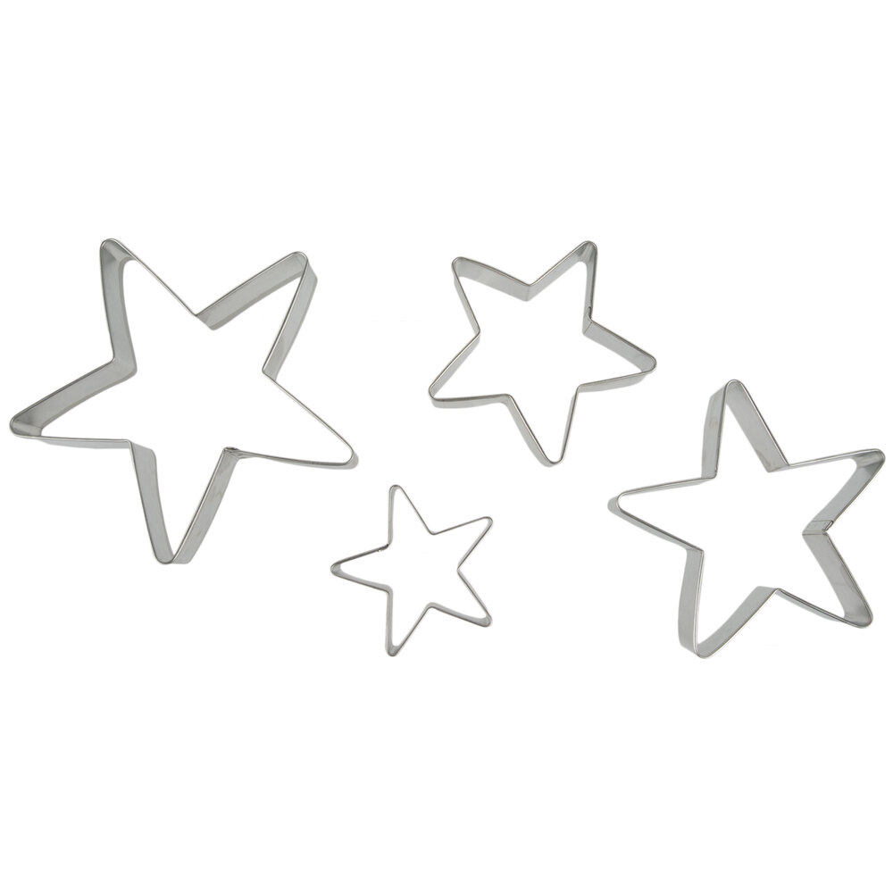 Wilton 23081215 4Piece Metal Nesting Stars Cookie Cutter Set