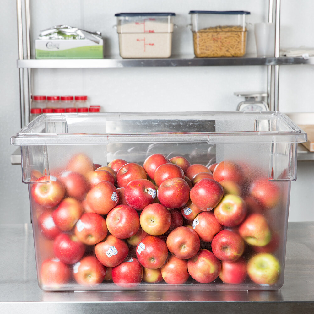 Choice 26" x 18" x 15" Clear Plastic Food Storage Box