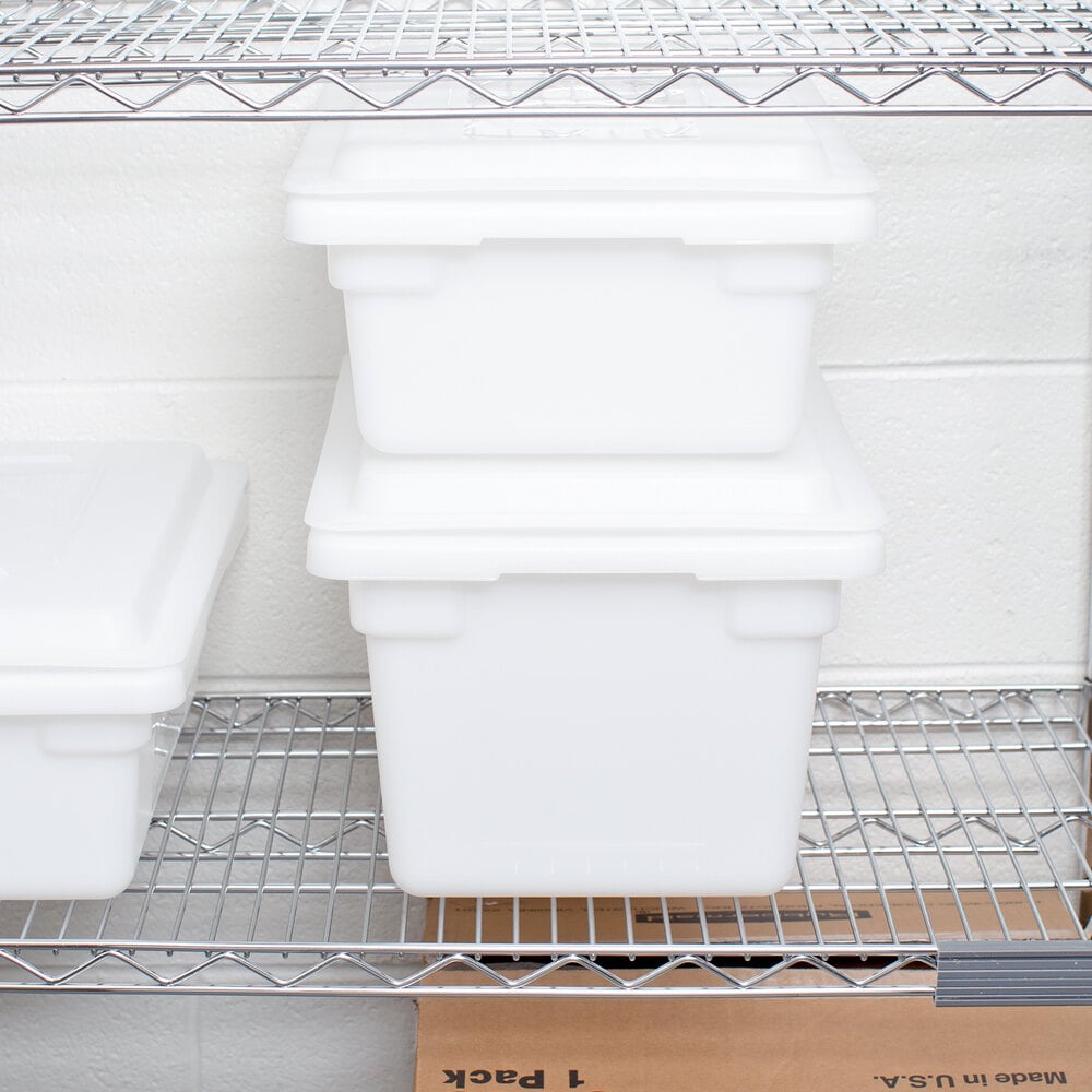 Choice 18" x 12" x 9" White Plastic Food Storage Box