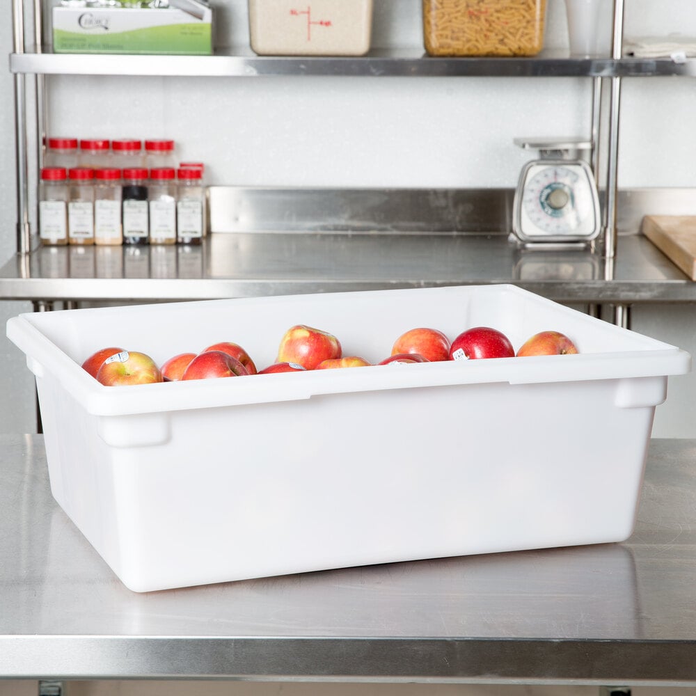 Choice 26" x 18" x 9" White Plastic Food Storage Box