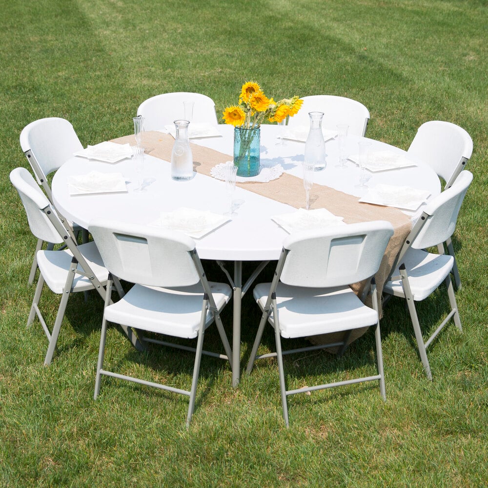 72 Inch Round Folding Table | 6 Foot Round Plastic Folding Table