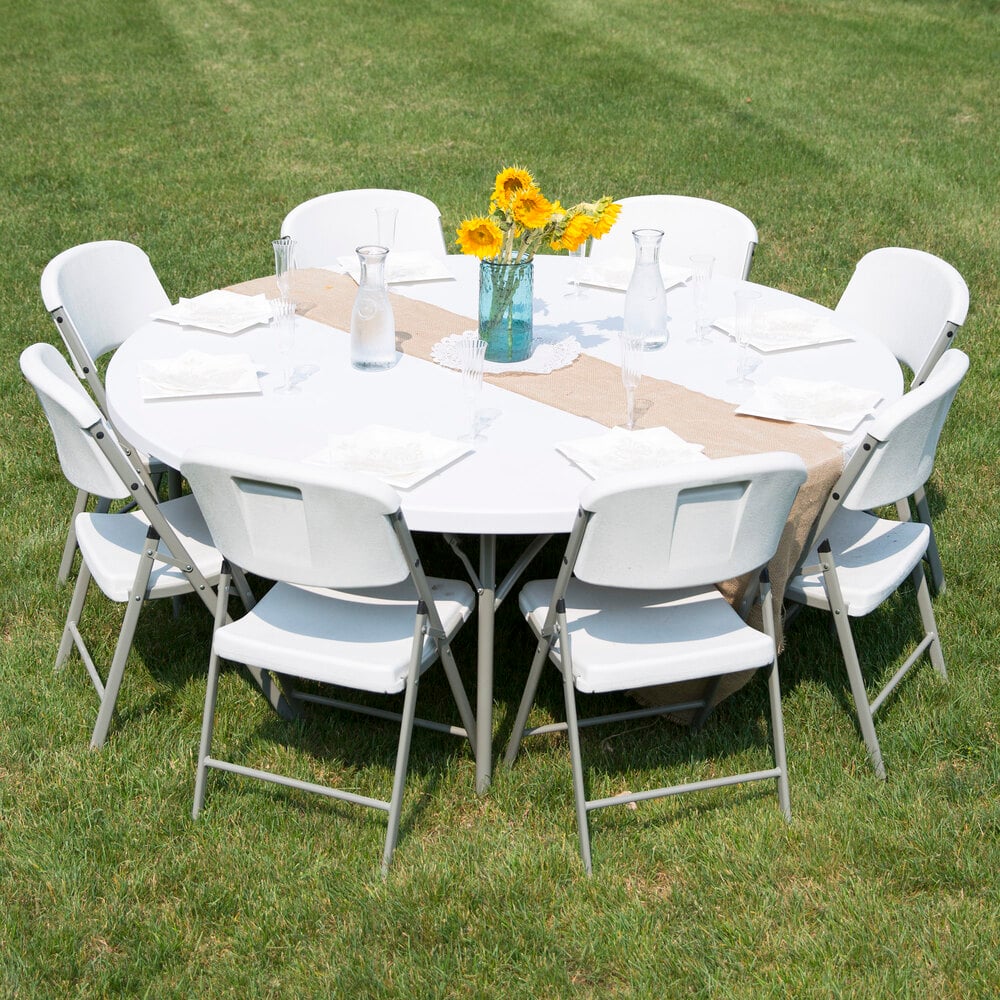 72 Inch Round Folding Table 6 Foot Round Plastic Folding Table