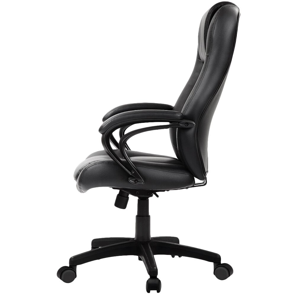 Eurotech LE521 Pembroke Black Leather High Back Swivel Office Chair ...