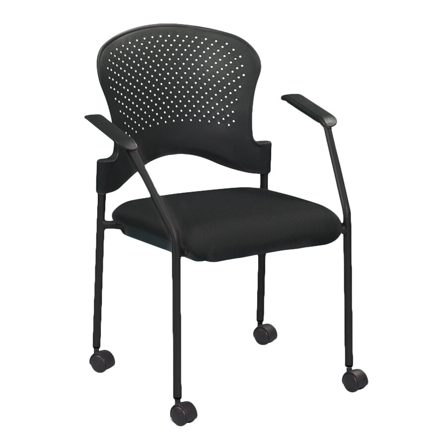 Eurotech FS9070 Breeze Series Black Fabric and Plastic Office Side ...