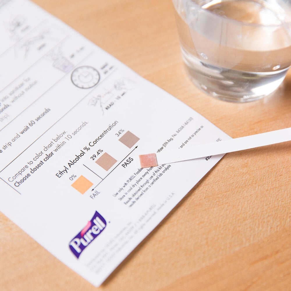 Purell® 33416CTSTRP Active Ingredient Concentration Test Strip 6/Pack