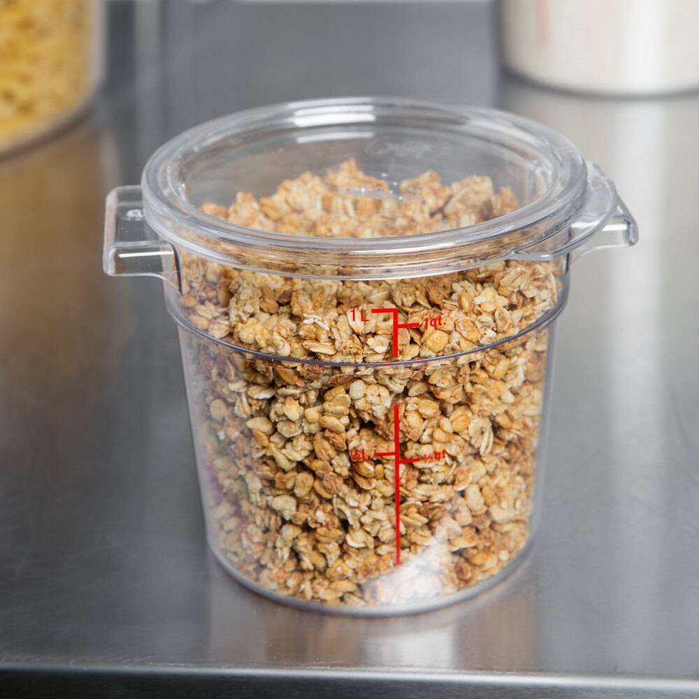 1 Qt. Clear Round Food Storage Container