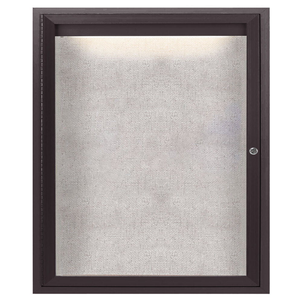 Aarco ODCC3630RIBA 36" x 30" Enclosed Hinged Locking 1 Door Bronze