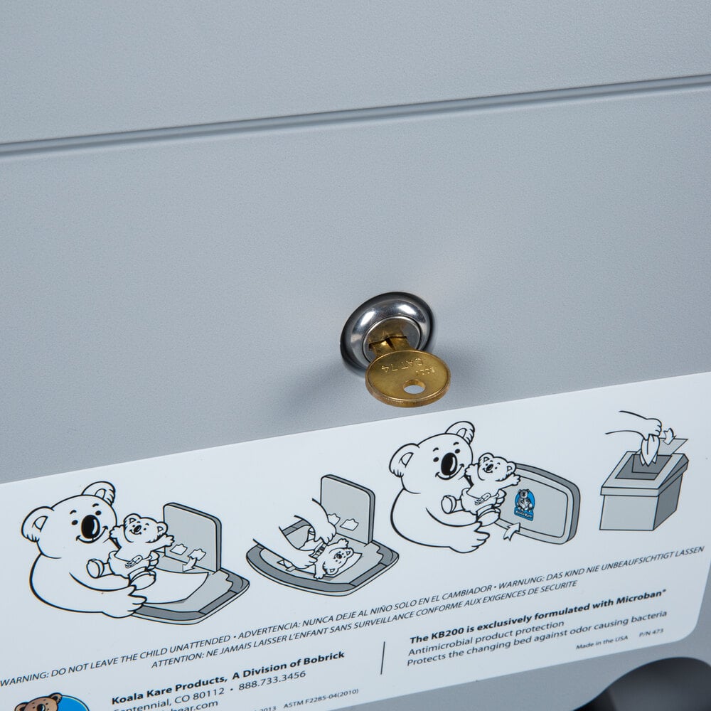 Koala Kare KB20001 Horizontal Baby Changing Station / Table Gray