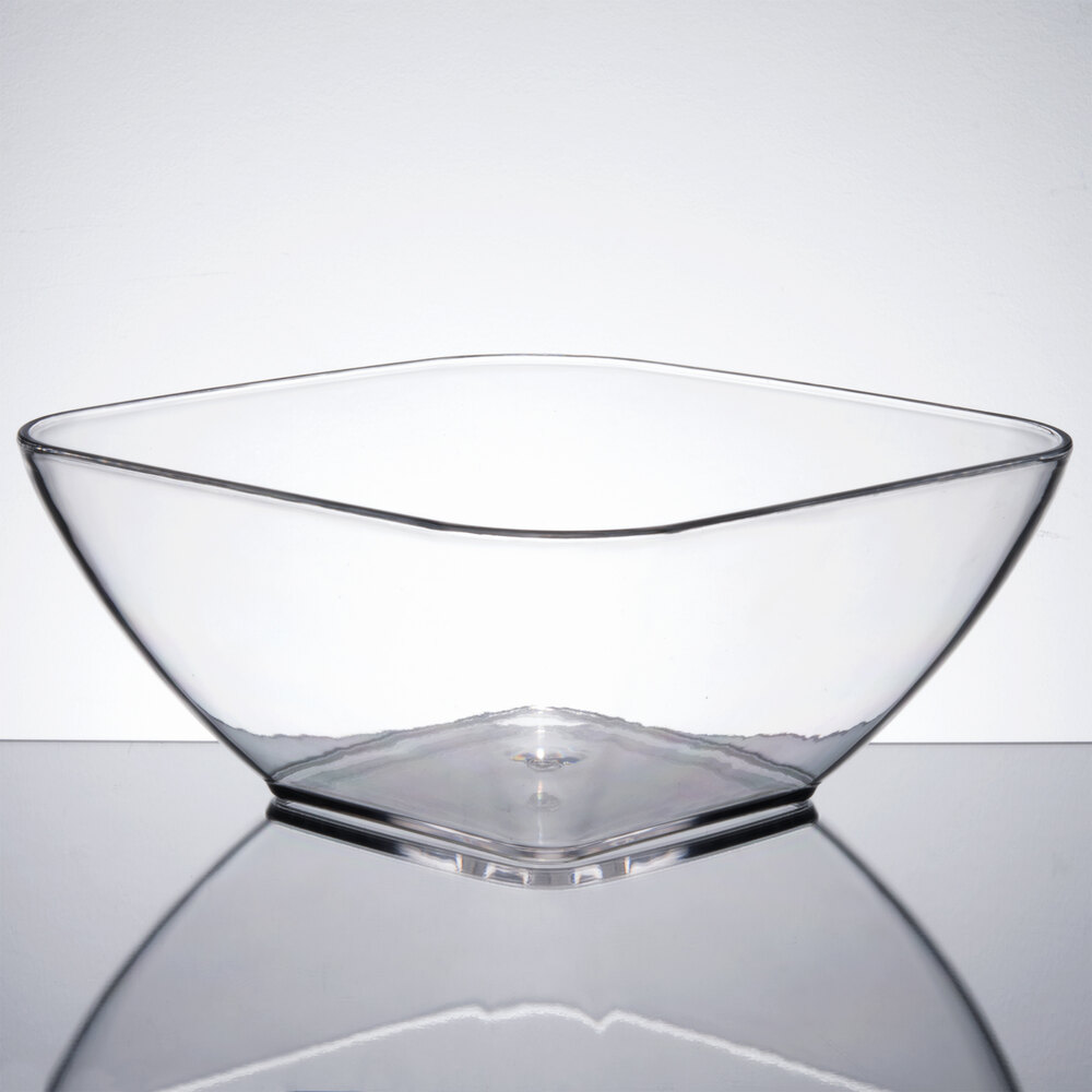 Vollrath V928000 4.25 Qt. Clear Large Square Acrylic Bowl