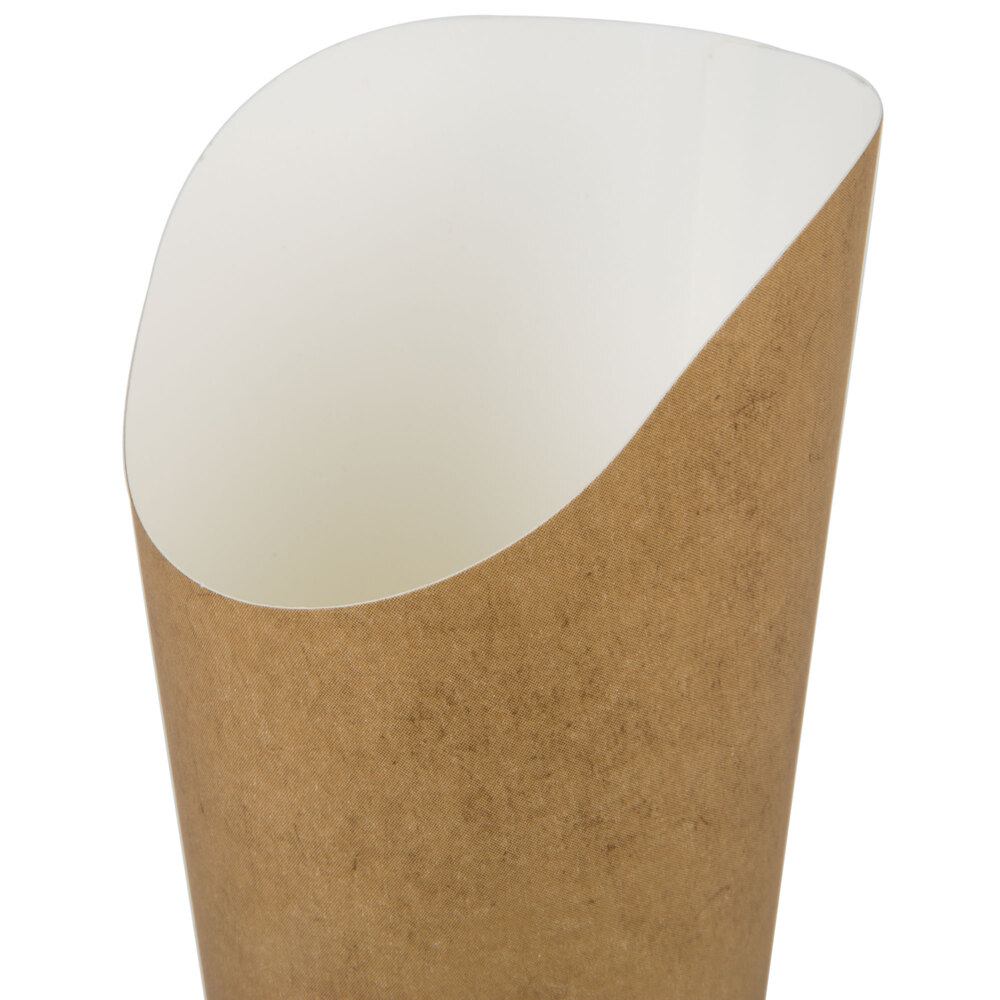 EcoChoice Large 7.5 oz. Kraft Compostable Paper Scoop Cup - 50/Pack