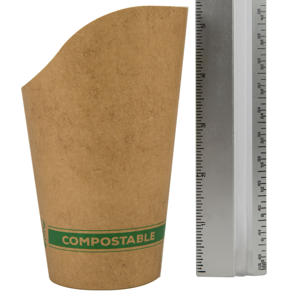 EcoChoice Large 7.5 oz. Kraft Compostable Paper Scoop Cup - 50/Pack