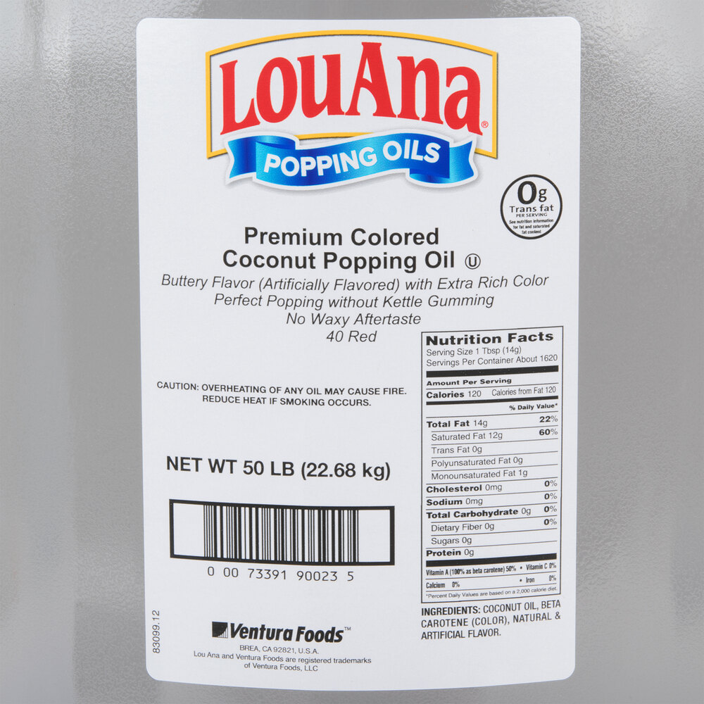 LouAna Coconut Oil with Butter Flavor 50 lb. Pail