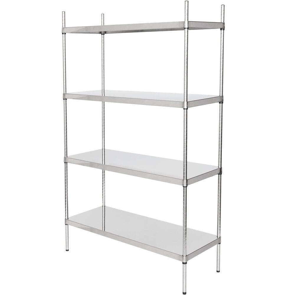 Regency X Nsf Stainless Steel Solid Shelf Kit With Posts