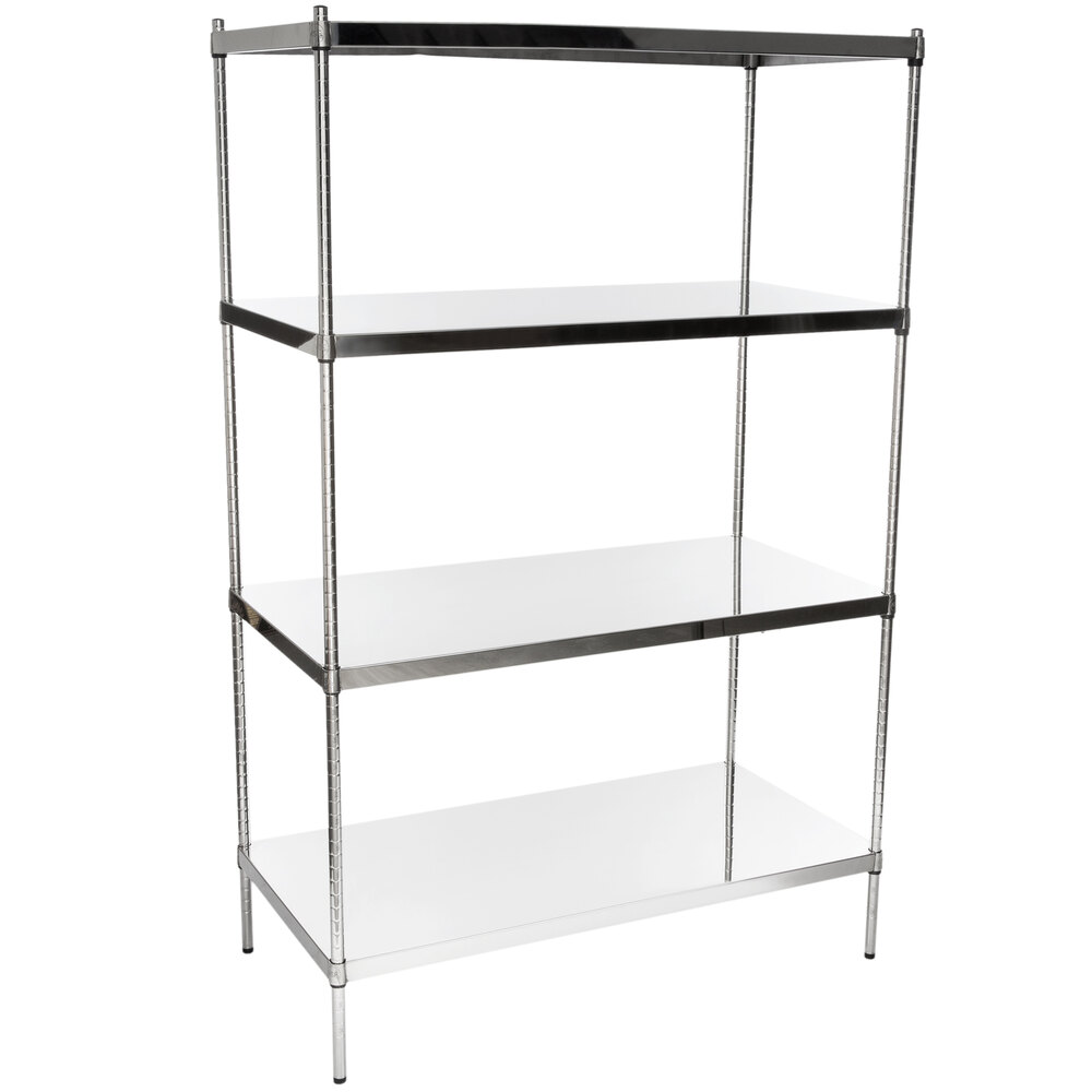 Regency 24" x 48" NSF Stainless Steel Shelf Kit with 74" Posts