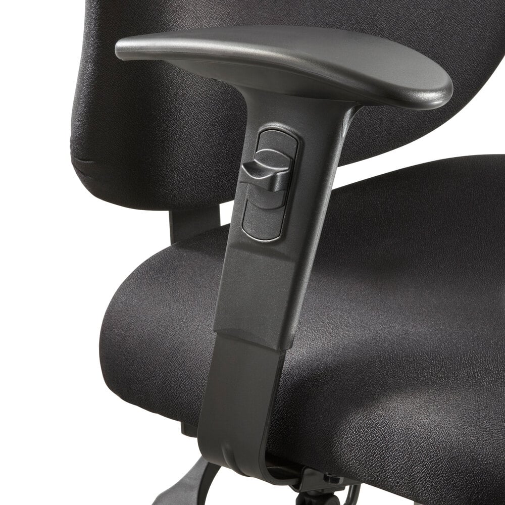Safco 3399BL Black Adjustable TPad Armrest Set