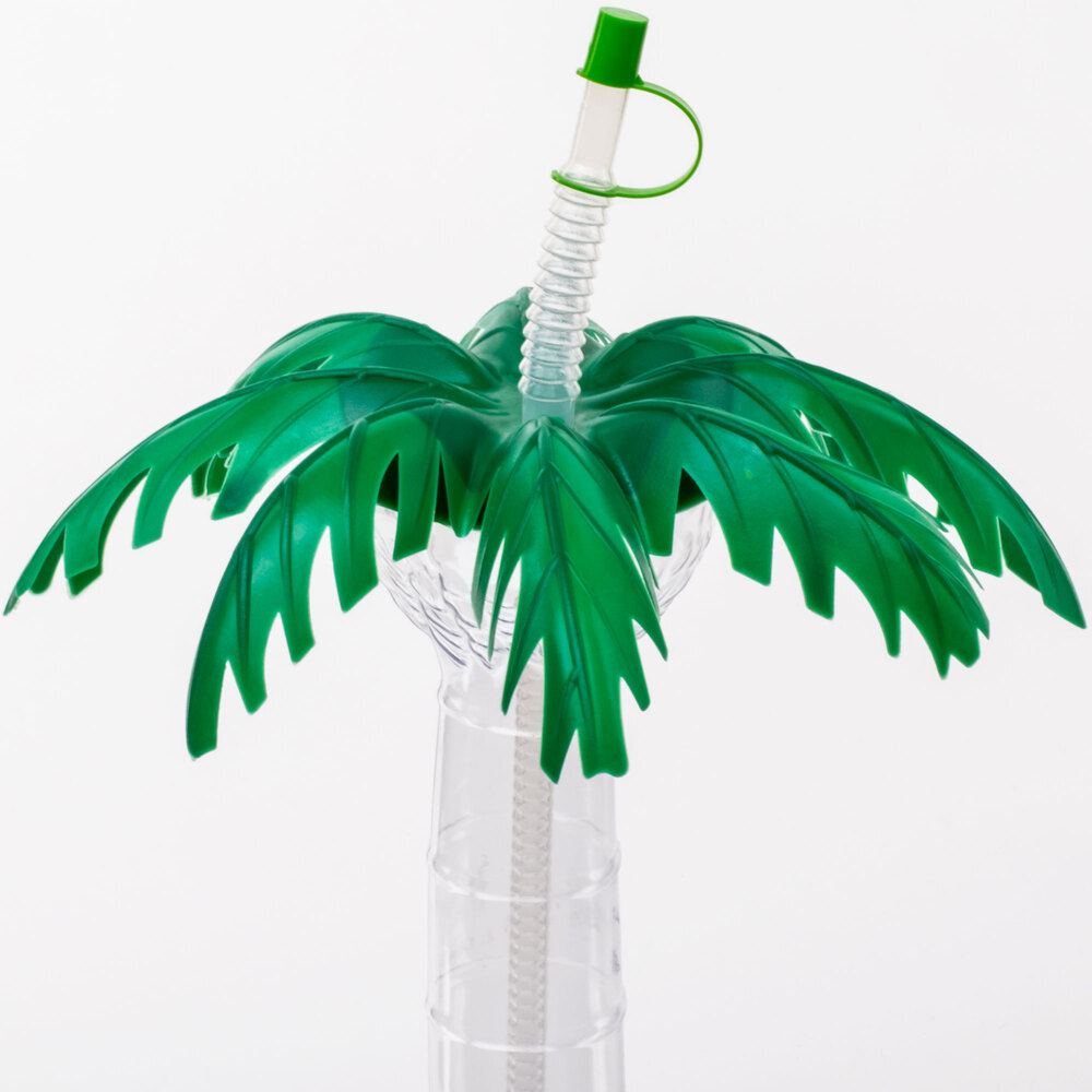 24 oz. Clear Palm Tree Plastic Cups Tropical Cups