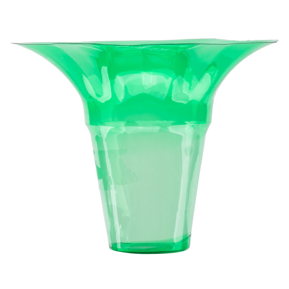 8 oz. Assorted Color Transparent Tulip-Shaped Sno-Cone Cup - 600/Case