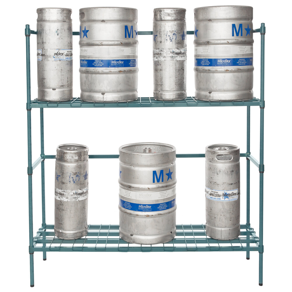 Regency 6 Keg Green Epoxy Keg Rack 18 X 60 X 64