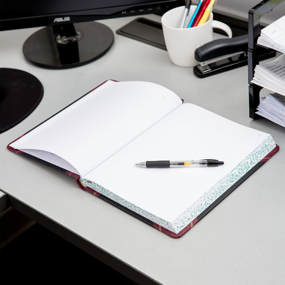 Boorum & Pease BOR 21300R Columnar 8 1/8" x 10 3/8" Black Accounting Book