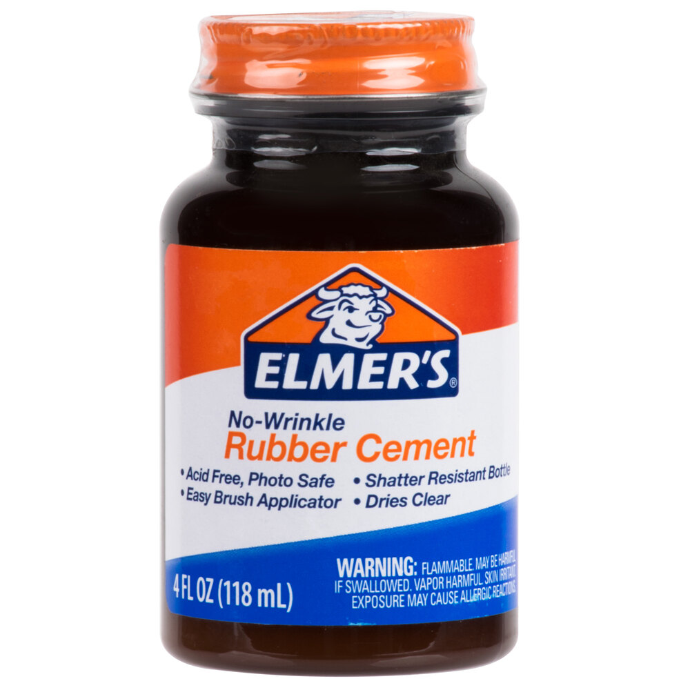 Elmer's E904 4 oz. No-Wrinkle Rubber Cement
