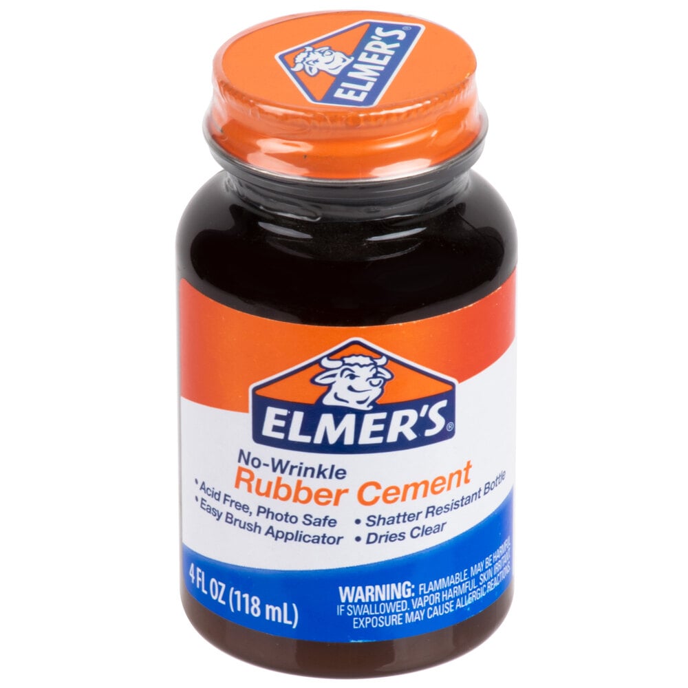Elmer's E904 4 oz. No-Wrinkle Rubber Cement