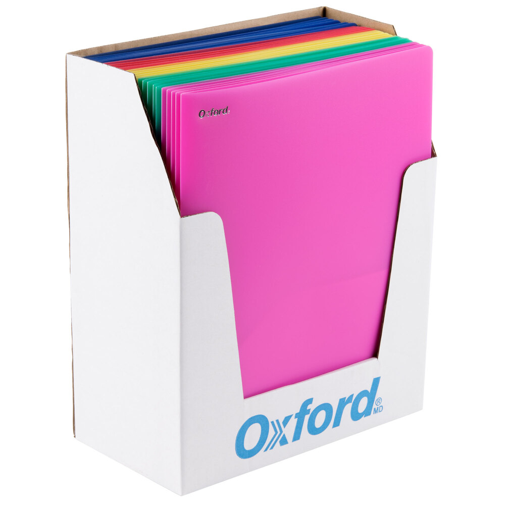 Oxford 99810EE PolyPort Letter Size 2Pocket Plastic Pocket Folder