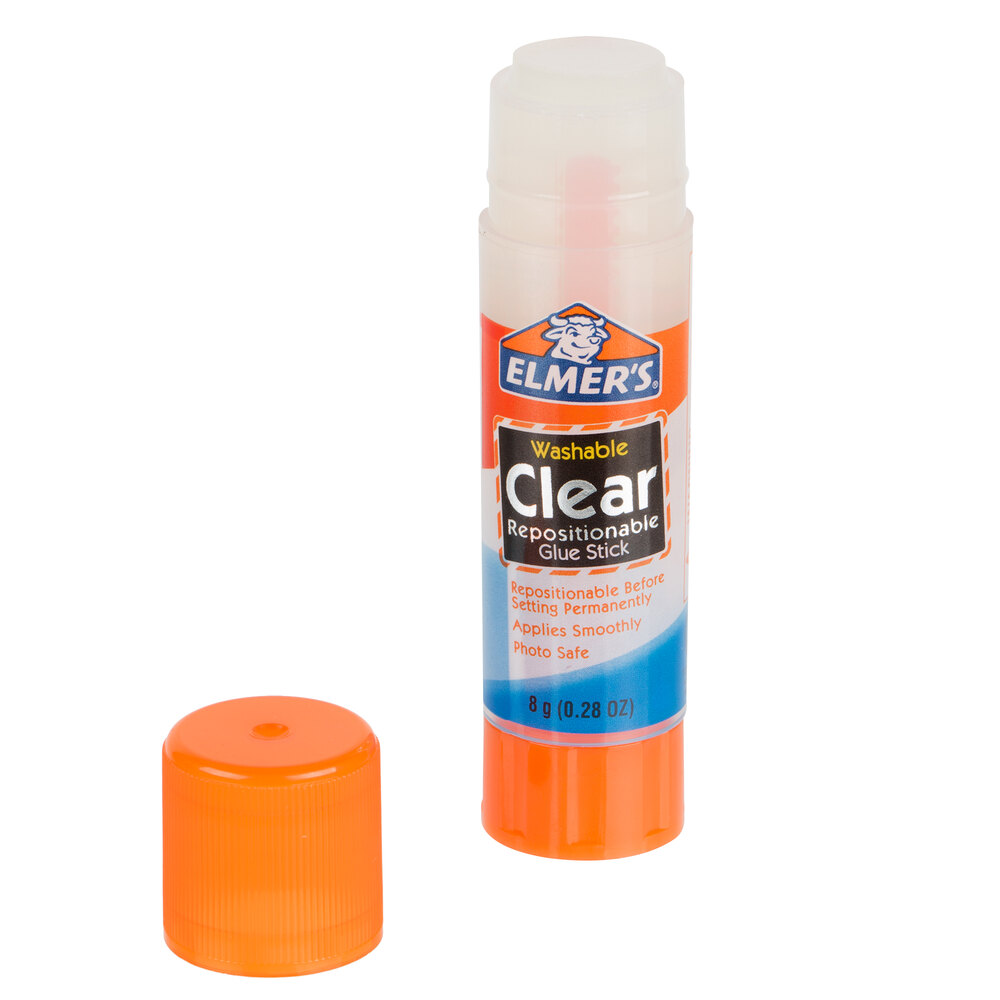 Elmer's E4064 0.28 oz. Clear Repositionable School Glue Stick 12/Box