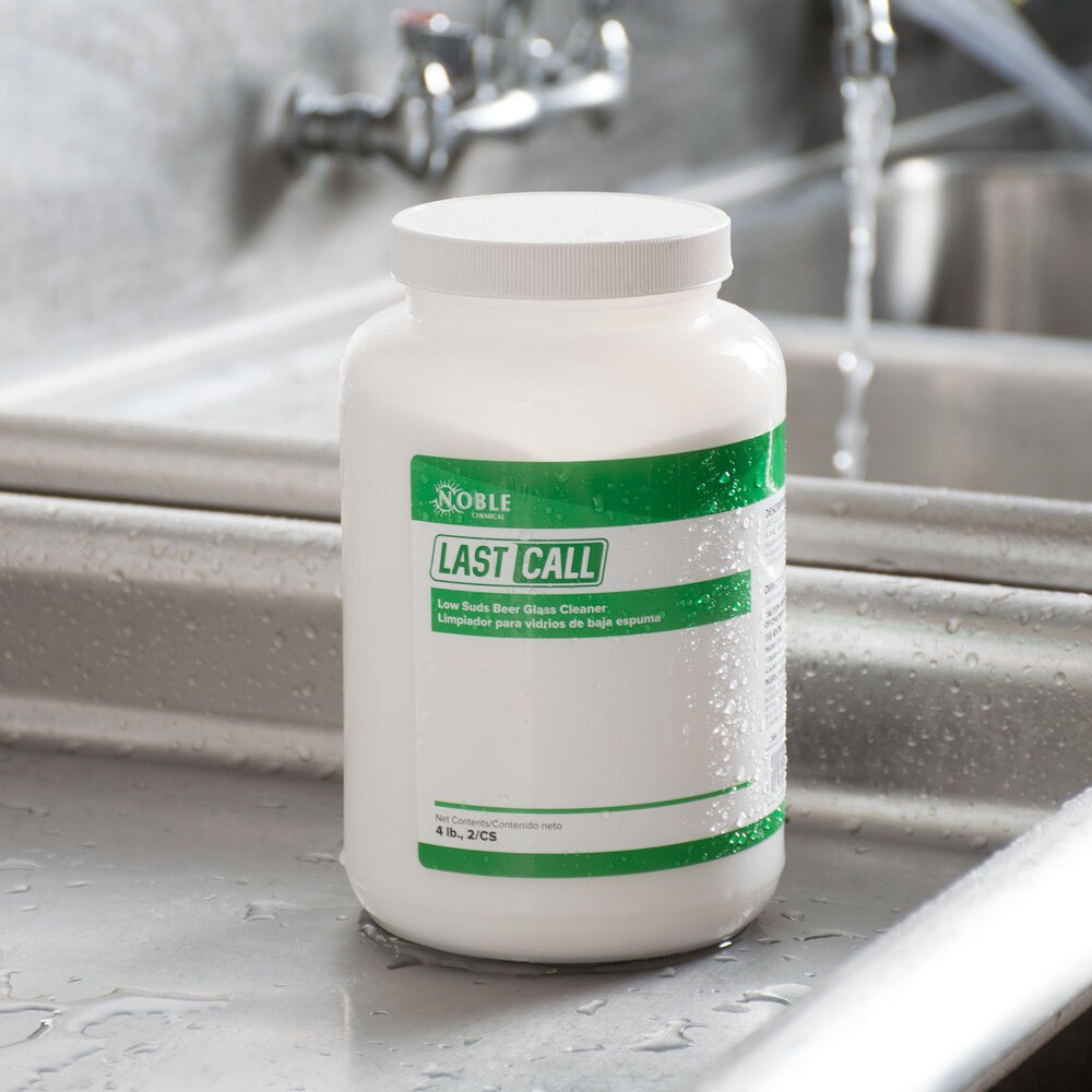 Noble Chemical 4 lb. / 64 oz. Last Call Low Suds Powdered Bar Glass Cleaner