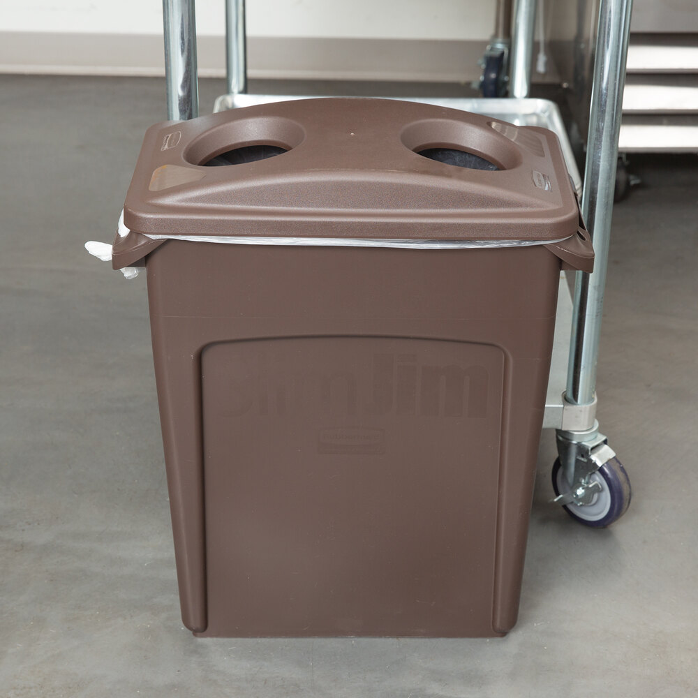 trash can lid with hole