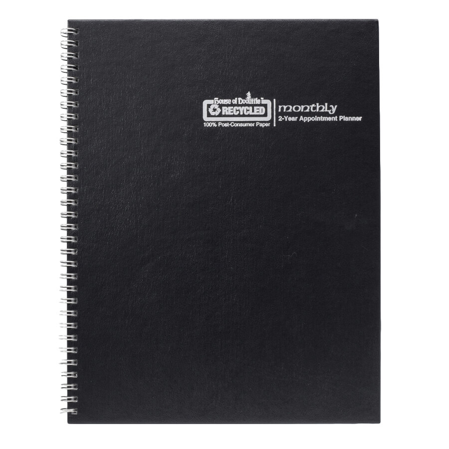 House of Doolittle 26202 8 1/2" x 11" Recycled Black Ruled 14Month