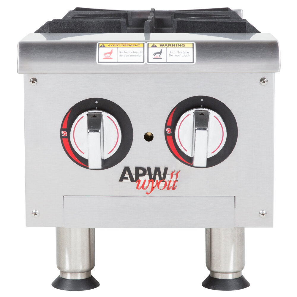 APW Wyott HHP212 Liquid Propane HeavyDuty 2 Burner Countertop 12