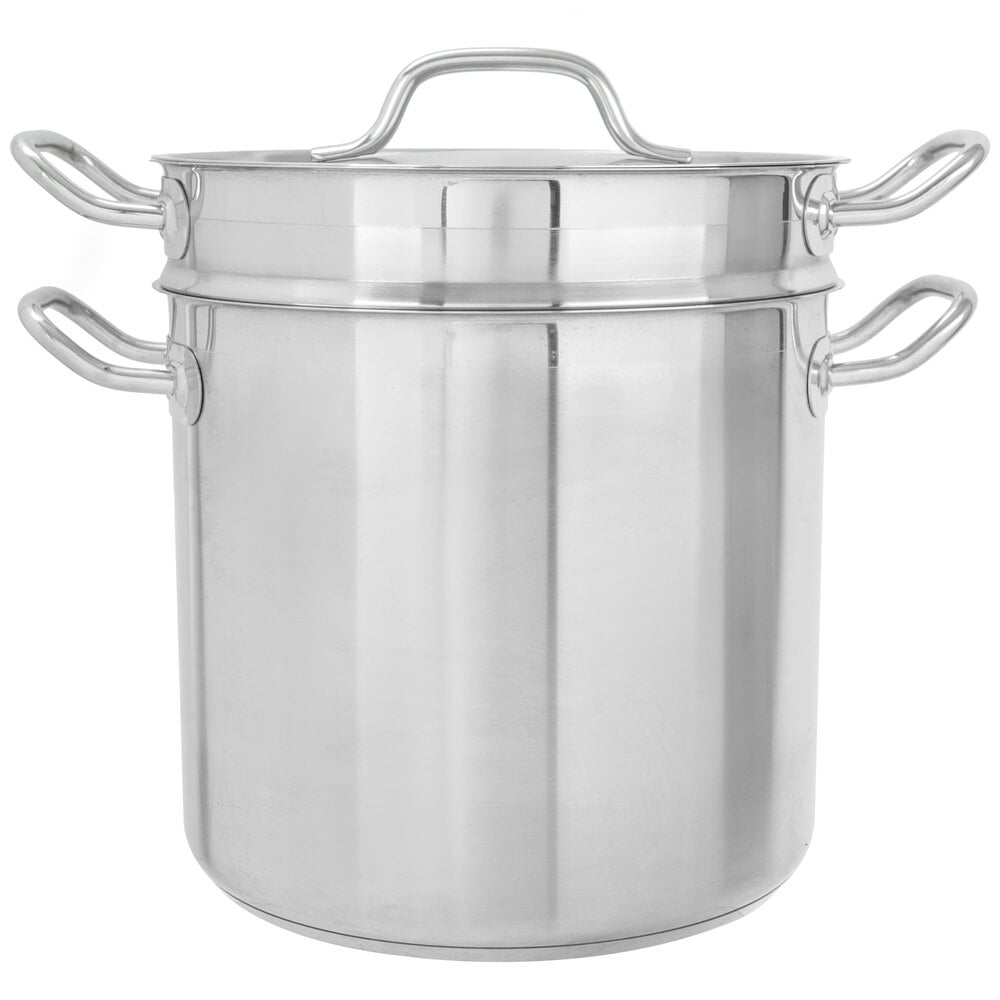 Vigor 12 Qt. Stainless Steel AluminumClad Pasta Cooker Combination