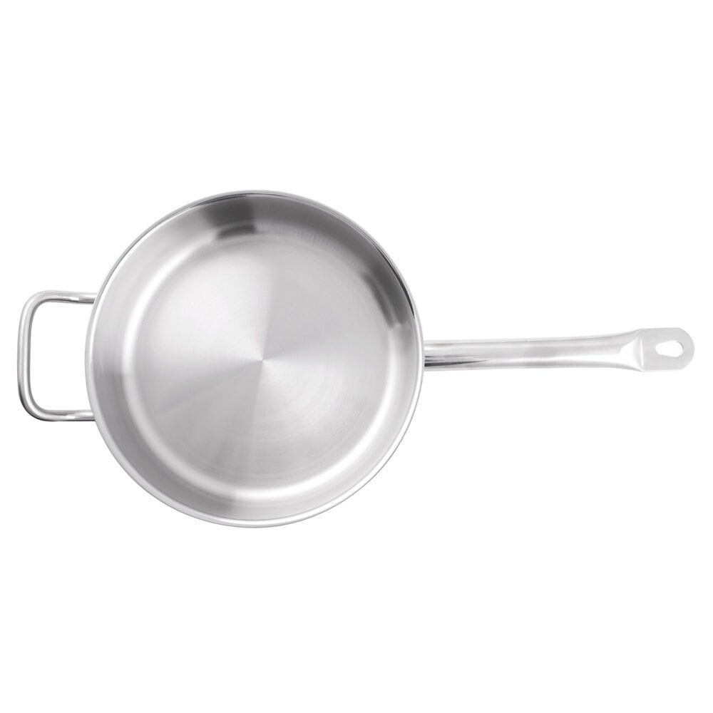 Vigor 3 Qt. Stainless Steel Aluminum-Clad Saute Pan with Lid and Helper ...