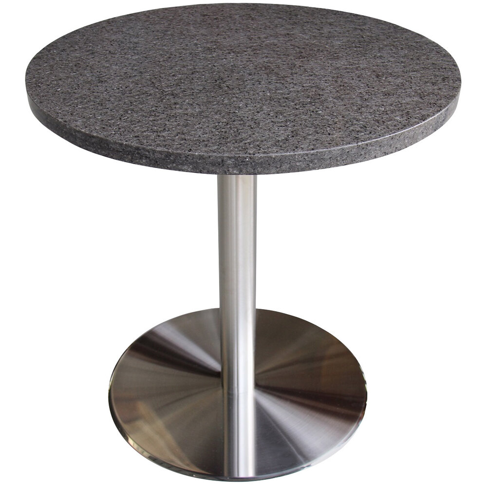 Art Marble Furniture Q405 36" Round Storm Gray Quartz Tabletop