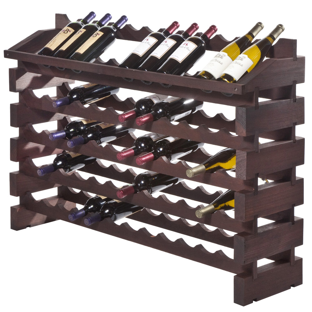 Wire Wine Rack Storage Franmara Ed72 S Modularack Pro 72 Bottle Stained Wooden Modular Wine Rack End Display Unit