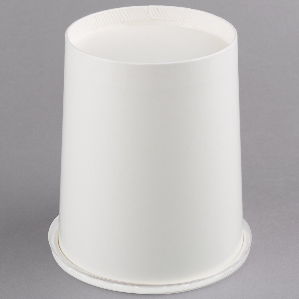 Choice 32 oz. White Double Poly-Coated Paper Soup / Hot Food Cup with ...