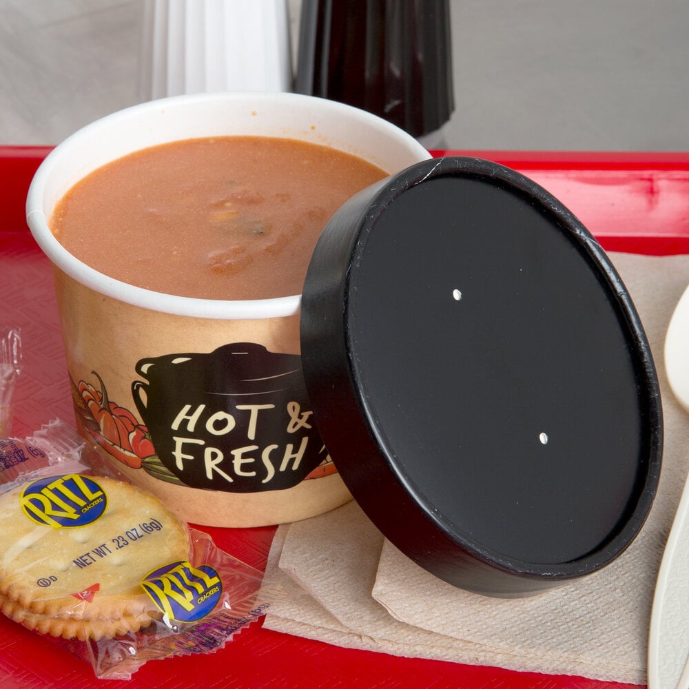 Choice 12 oz. Medley Double PolyCoated Paper Soup / Hot Food Cup with