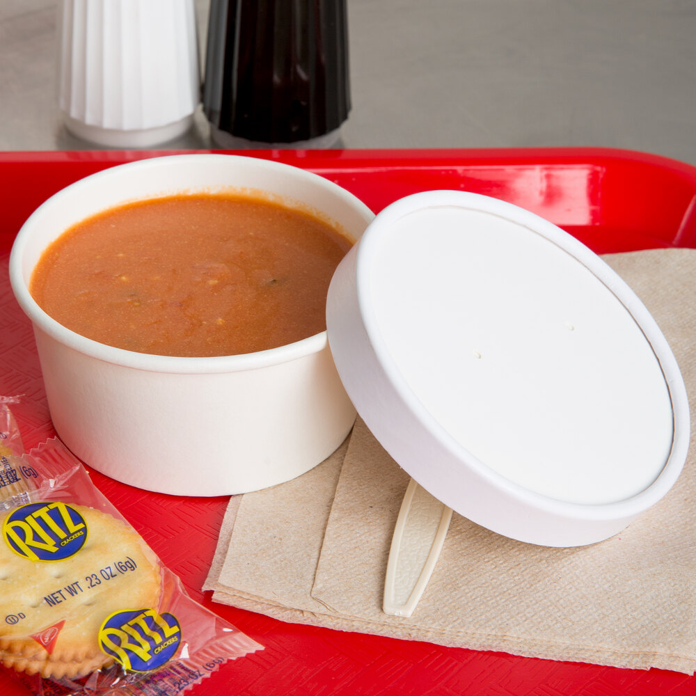Choice 6 oz. White Double PolyCoated Paper Soup / Hot Food Cup with